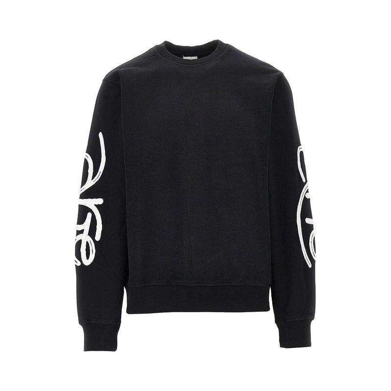 Arte Arte Cotton Sweatshirt With Logo Embroidery Black - World Class Fashion