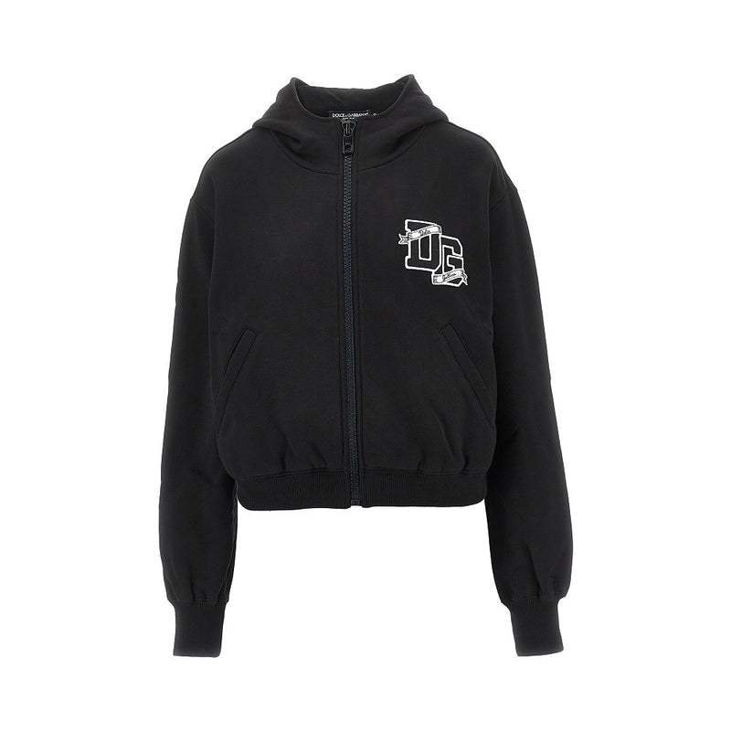 Dolce&gabbana Dolce&Gabbana Full-Zip Hoodie Black Women - World Class Fashion