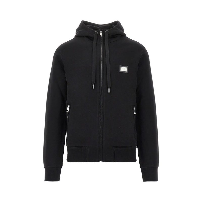Dolce&gabbana Dolce&Gabbana Full-zip Hoodie Black Men - World Class Fashion
