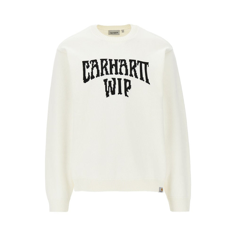 Carhartt WIP Carhartt WIP Deck Cotton Crewneck Sweater White - World Class Fashion