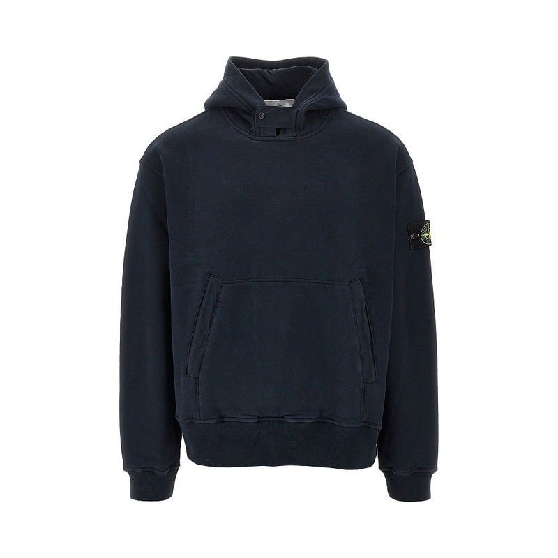 Stone Island Stone Island Cotton French Terry Hoodie Blue - World Class Fashion