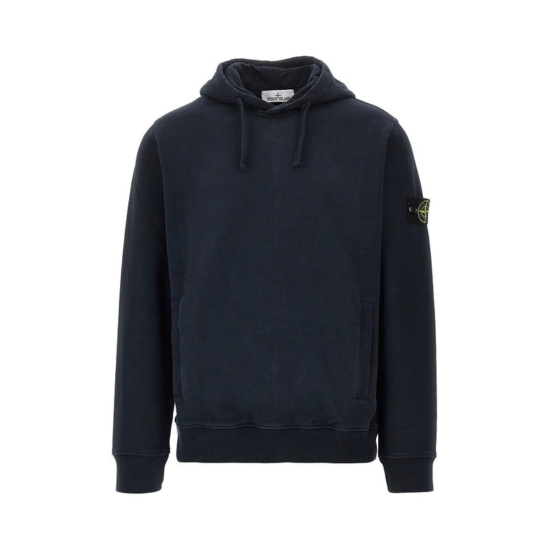 Stone Island Stone Island Cotton Hoodie Blue Men - World Class Fashion