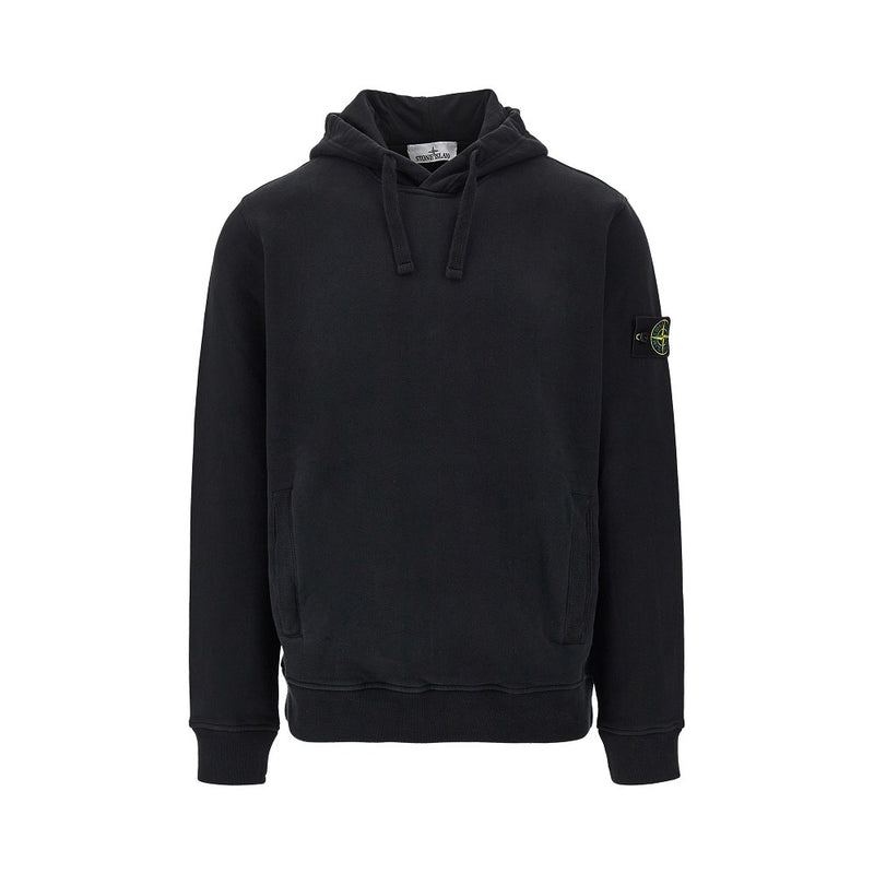 Stone Island Stone Island Cotton Hoodie Black Men - World Class Fashion