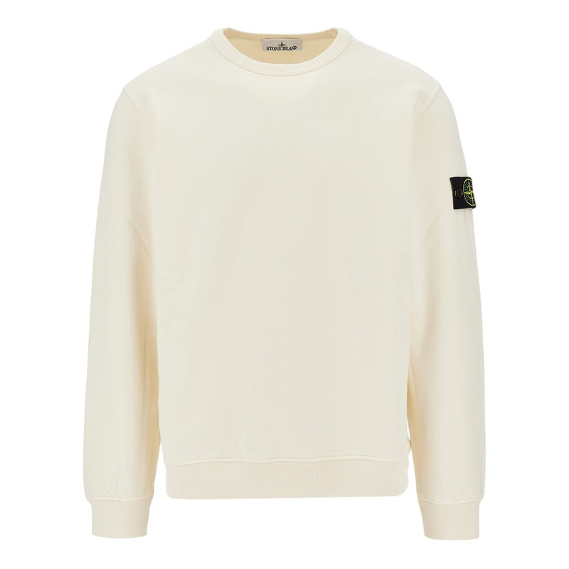 Stone Island Stone Island Crewneck Cotton Sweatshirt With Logo Badge - World Class Fashion