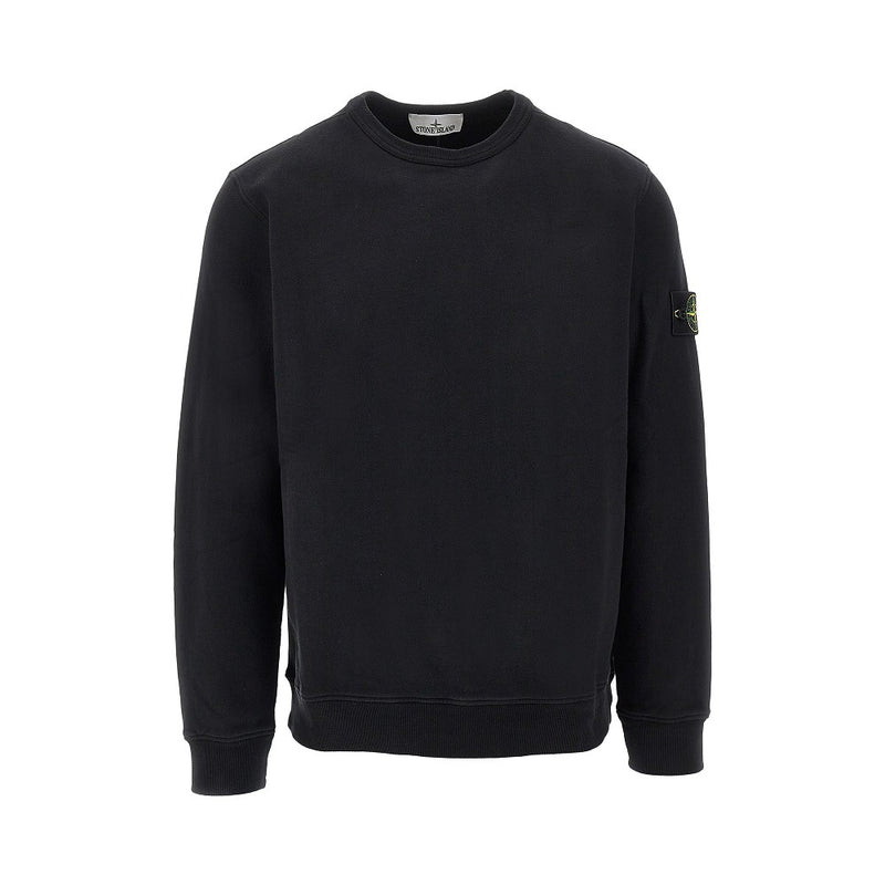 Stone Island Stone Island Crewneck Cotton Sweatshirt Black Men - World Class Fashion