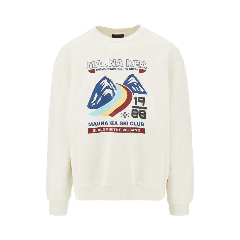 Mauna Kea Mauna Kea 'Slalom On The Volcano' Crewneck Sweatshirt White - World Class Fashion