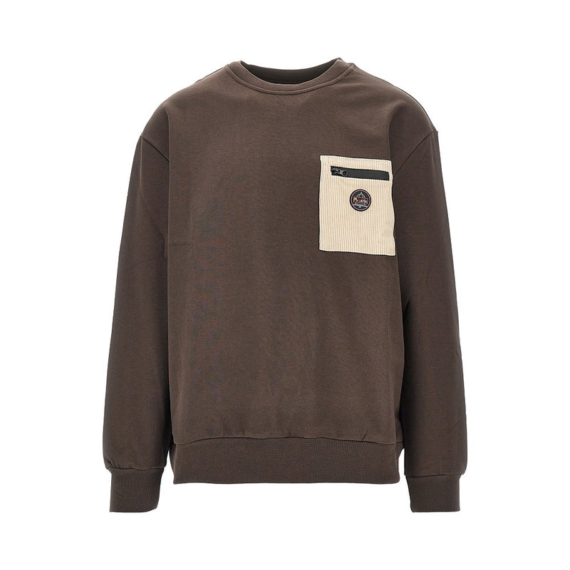 Mauna Kea Mauna Kea Corduroy Pocket Crewneck Sweatshirt Brown - World Class Fashion