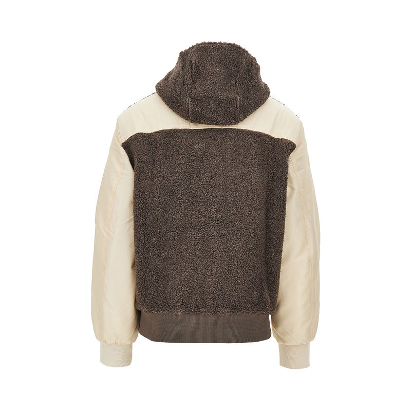Mauna Kea Mauna Kea Sherpa Fleece Nylon Blouson Jacket Brown - World Class Fashion