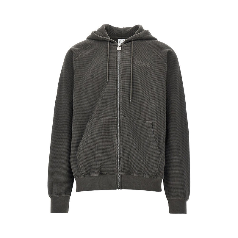 Polar Skate Co Polar Skate Co Waffle Jersey Full-zip Hoodie Grey - World Class Fashion