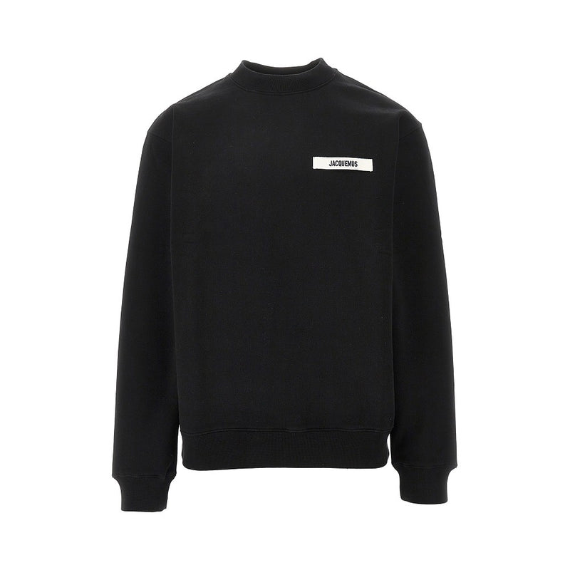 Jacquemus Jacquemus Gros Grain Crewneck Sweatshirt Black - World Class Fashion