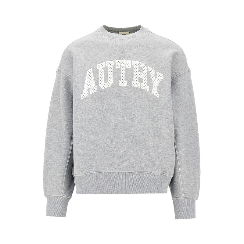 Autry Autry Macramé Logo College Sweatshirt Grey Men - World Class Fashion