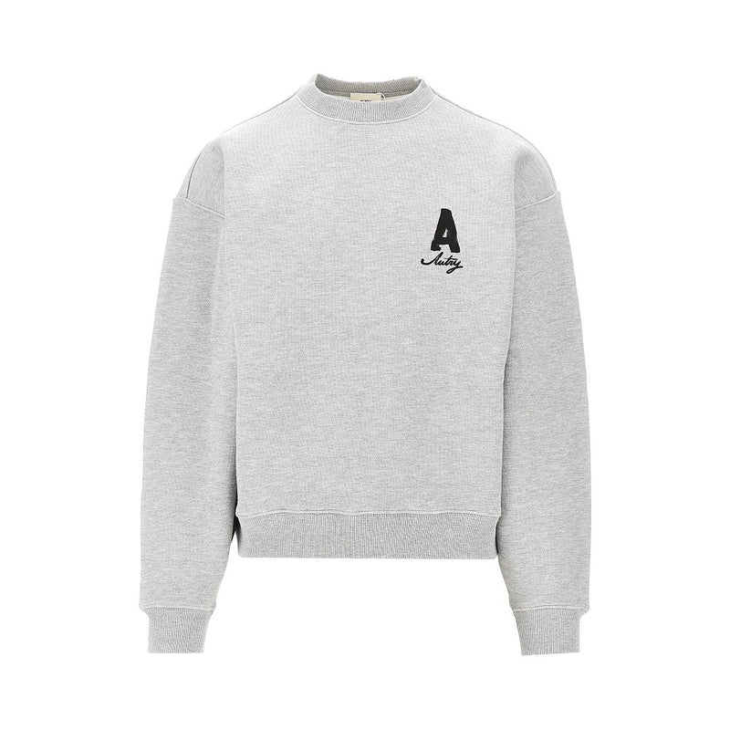 Autry Autry Used Effect Heritage Crewneck Sweatshirt Grey - World Class Fashion