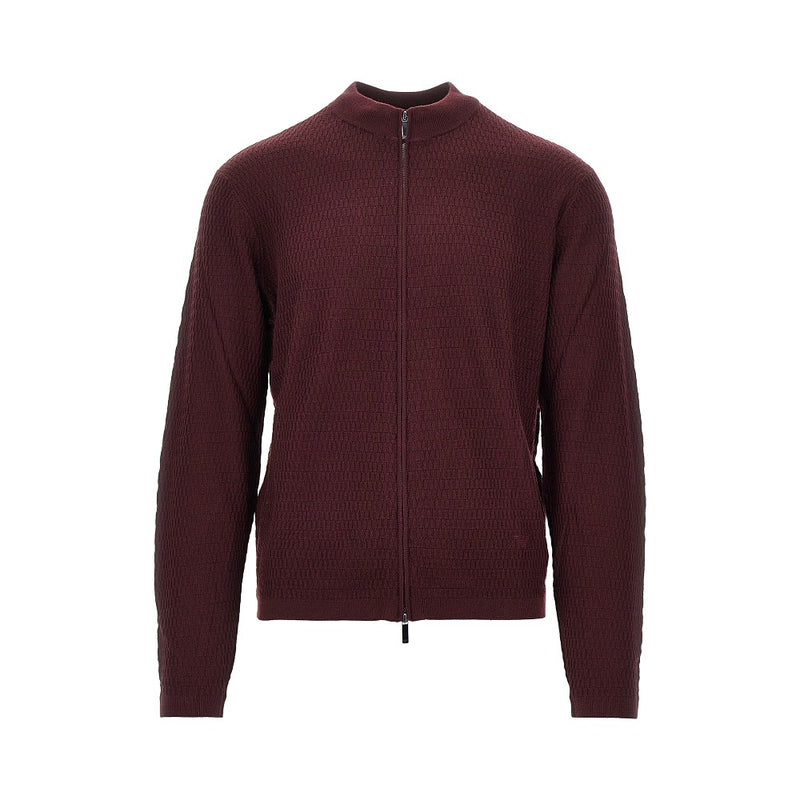 Emporio Armani Emporio Armani Virgin Wool Knitted Cardigan Red - World Class Fashion
