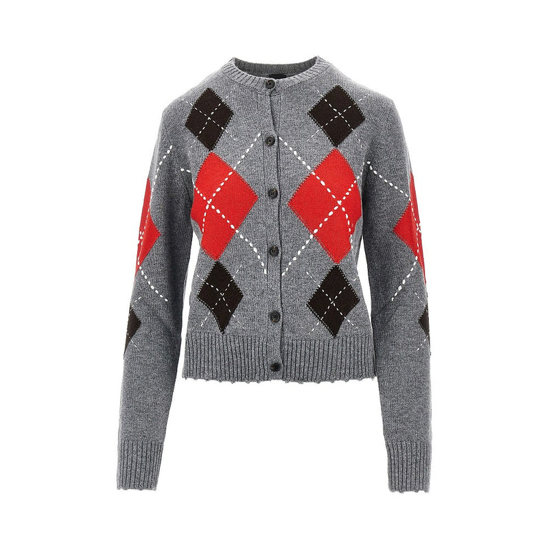 Pinko Pinko Wool and Cashmere Cardigan Grey Women - World Class Fashion