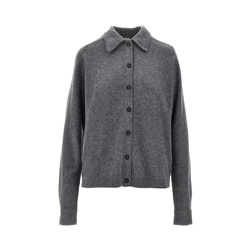 Toteme Toteme Collared Cashmere Cardigan Grey - World Class Fashion