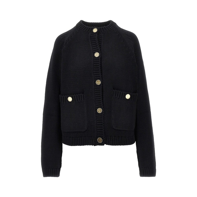 Toteme Toteme Cotton Knit Cardigan Black Women - World Class Fashion
