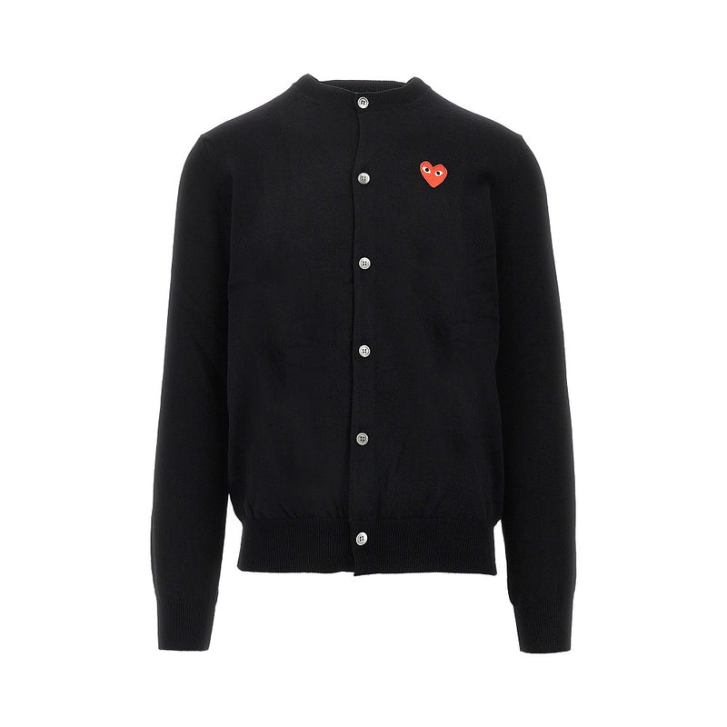 Comme des Garçons Play Comme des Garçons Play Heart Patch Cardigan Black - World Class Fashion