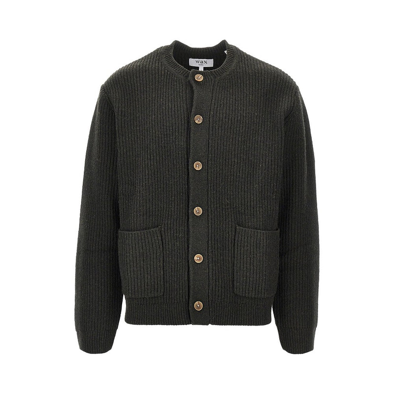 Wax London Wax London Granby Crewneck Cardigan Khaki - World Class Fashion