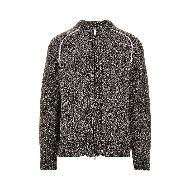 Herno Laminar Herno Laminar Mouliné Knitted Cardigan Brown - World Class Fashion