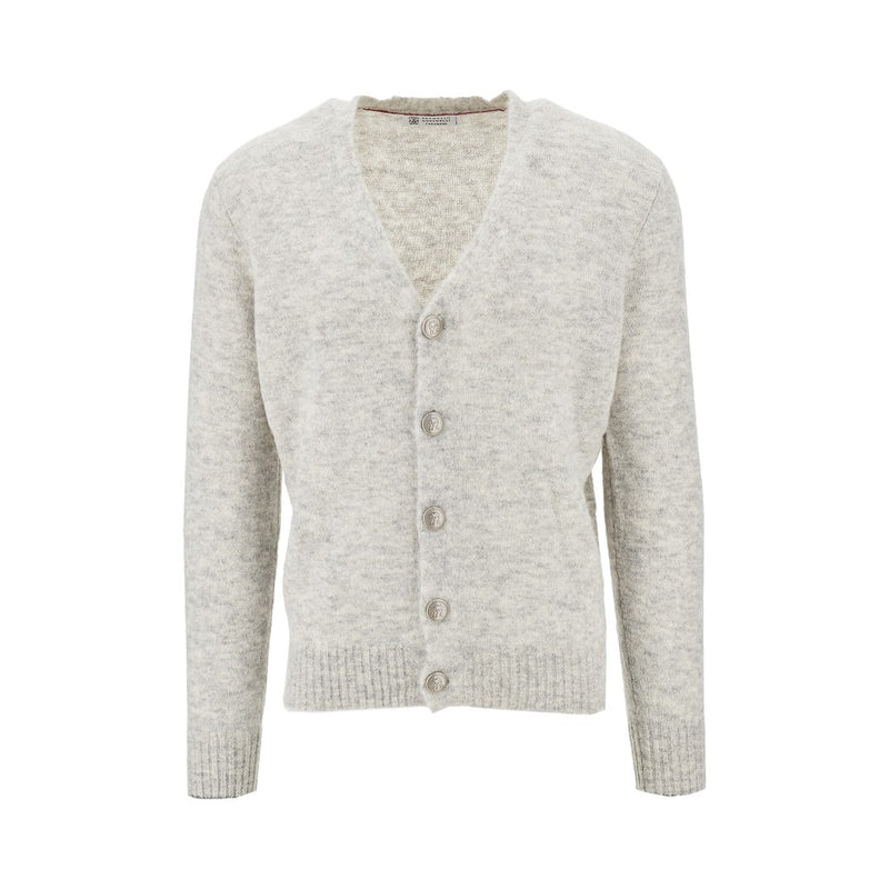 Brunello Cucinelli Brunello Cucinelli Alpaca Cashmere Cardigan Grey Men - World Class Fashion