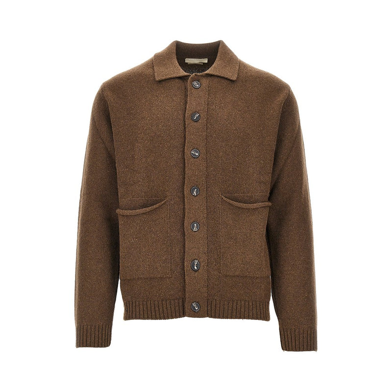 Daniele Fiesoli Daniele Fiesoli Upcycled Cashmere Cardigan Brown - World Class Fashion