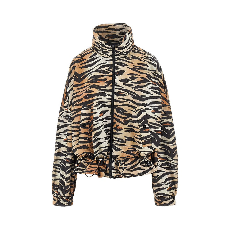 Pinko Pinko Animalier Print Canvas Jacket Multicolor - World Class Fashion