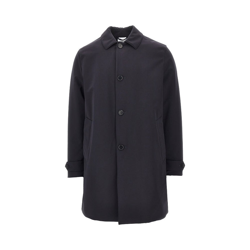 Aspesi Aspesi Perfetto Padded Twill Coat Blue - World Class Fashion