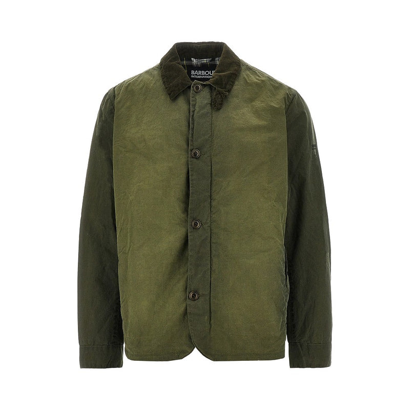 Barbour International Barbour International Troon Washed Waxed Cotton Jacket Green - World Class Fashion
