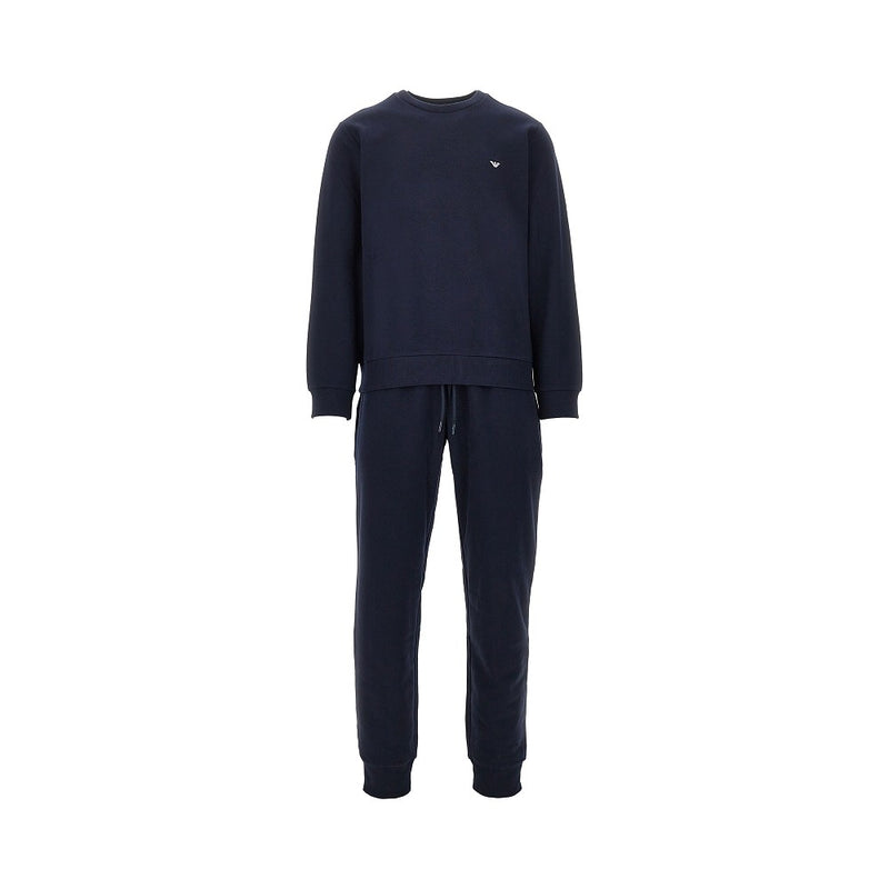 Ea Bodywear Ea Bodywear Cotton-blend Loungewear Set Blue Men - World Class Fashion