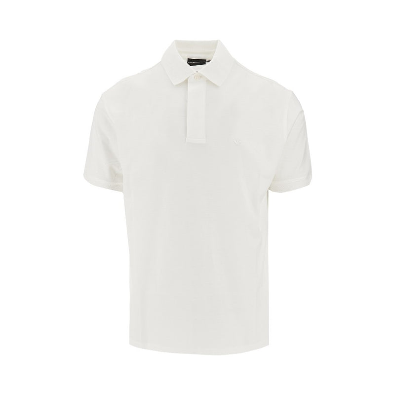 Emporio Armani Emporio Armani Eagle Embroidery Polo Shirt White - World Class Fashion