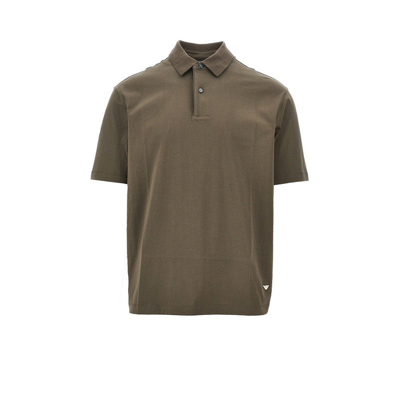 Emporio Armani Emporio Armani Cotton Jersey Polo Shirt Green - World Class Fashion