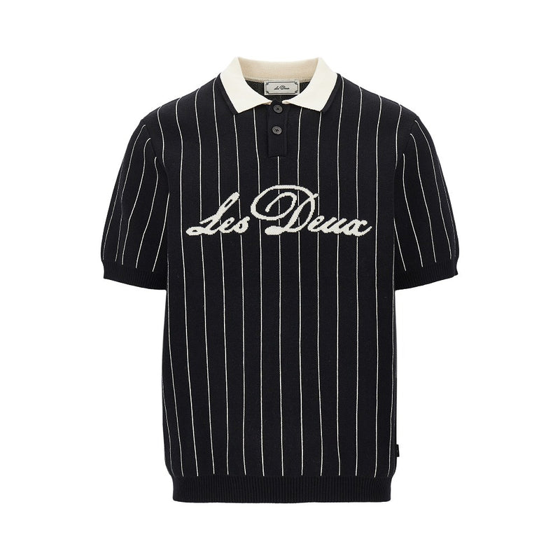 Les Deux Les Deux Knitted Polo Shirt Black Men - World Class Fashion