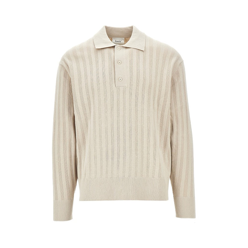Foret Foret Base Knitted Polo Shirt Beige - World Class Fashion