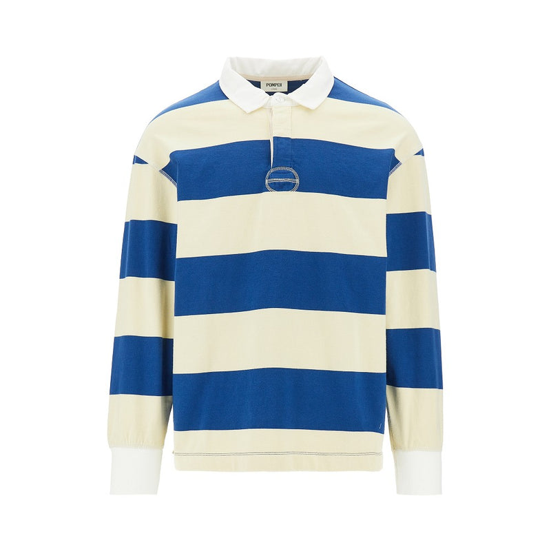 Pompeii Pompeii Striped Jersey Polo Shirt - World Class Fashion