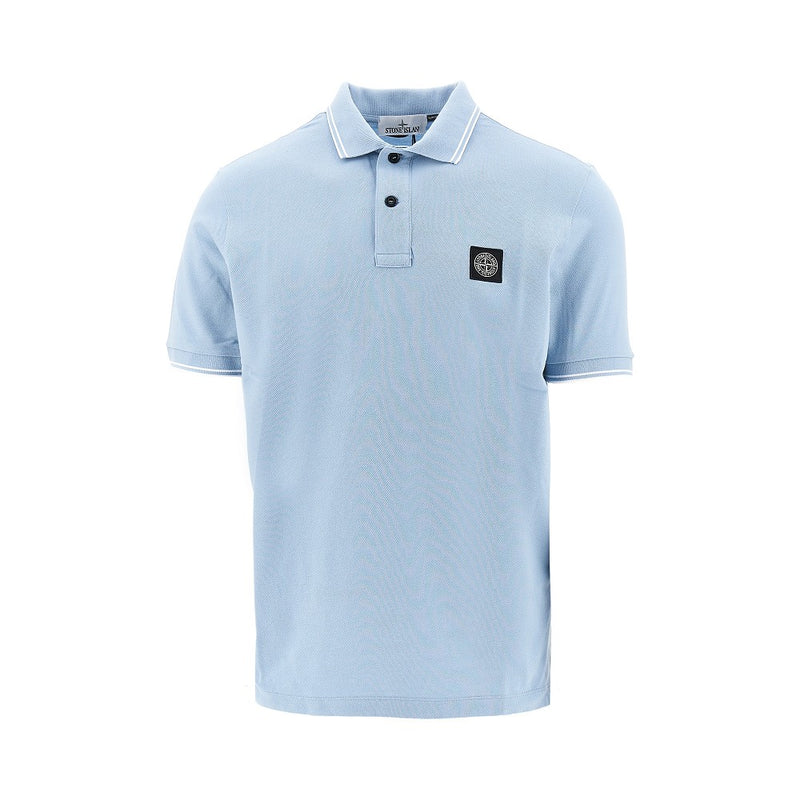 Stone Island Stone Island Stretch Piquet Polo Shirt Blue Men - World Class Fashion
