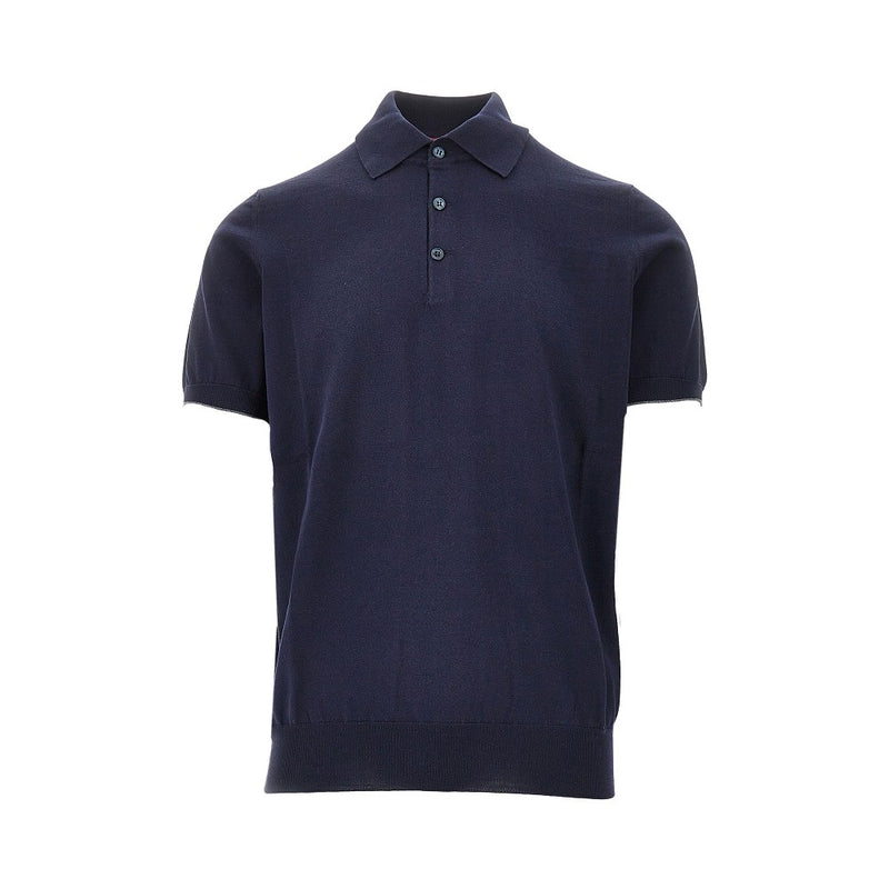 Brunello Cucinelli Brunello Cucinelli Cotton Polo Shirt Blue Men - World Class Fashion