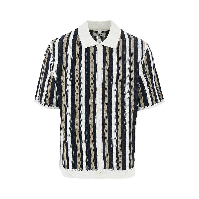 Wax London Wax London Porto Crochet Knit Shirt Multicolor - World Class Fashion