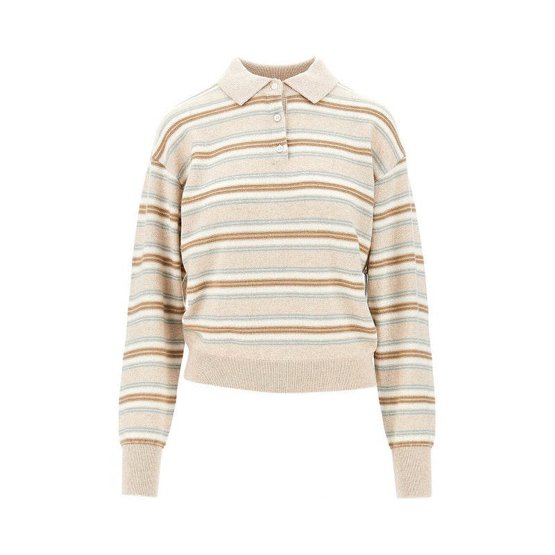 Guest In Residence Guest In Residence Cashmere Polo Shirt Beige Women - World Class Fashion