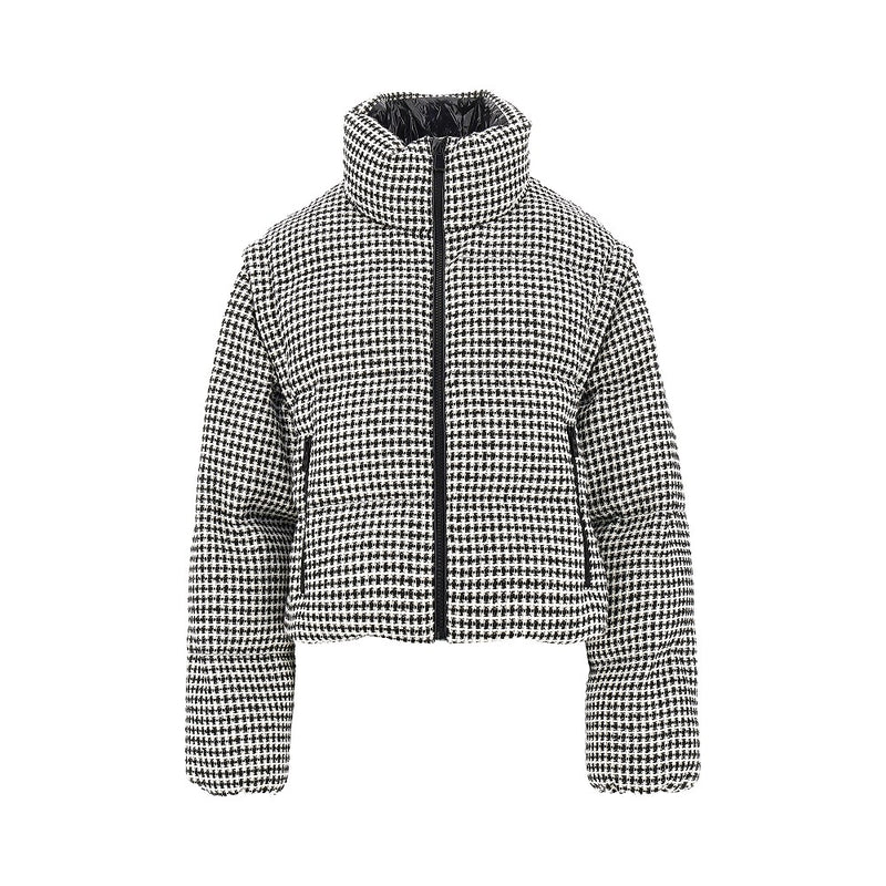 Pinko Pinko Tweed Down Jacket Detachable Sleeves Multicolor - World Class Fashion