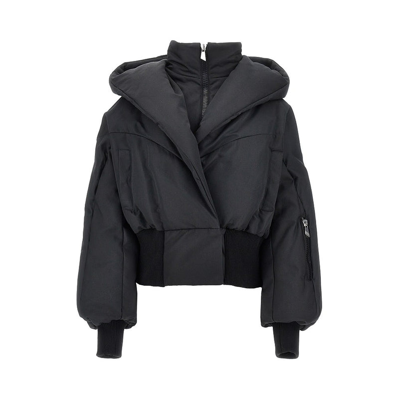 The Attico The Attico Cotton-blend Bomber Jacket Black Women - World Class Fashion