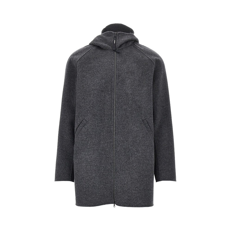 Aspesi Aspesi Double Wool Coat Grey Men - World Class Fashion