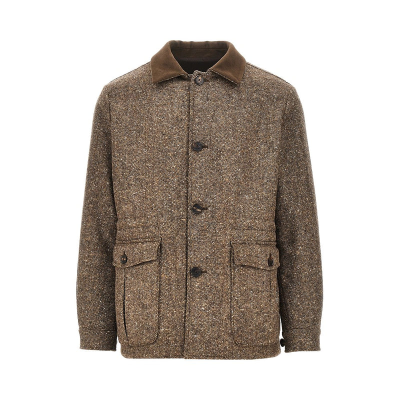 Caruso Caruso Dalila Padded Mouliné Jacket Brown - World Class Fashion