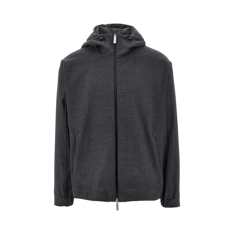 Herno Herno Wool Touch Laminar Blouson Jacket Grey - World Class Fashion