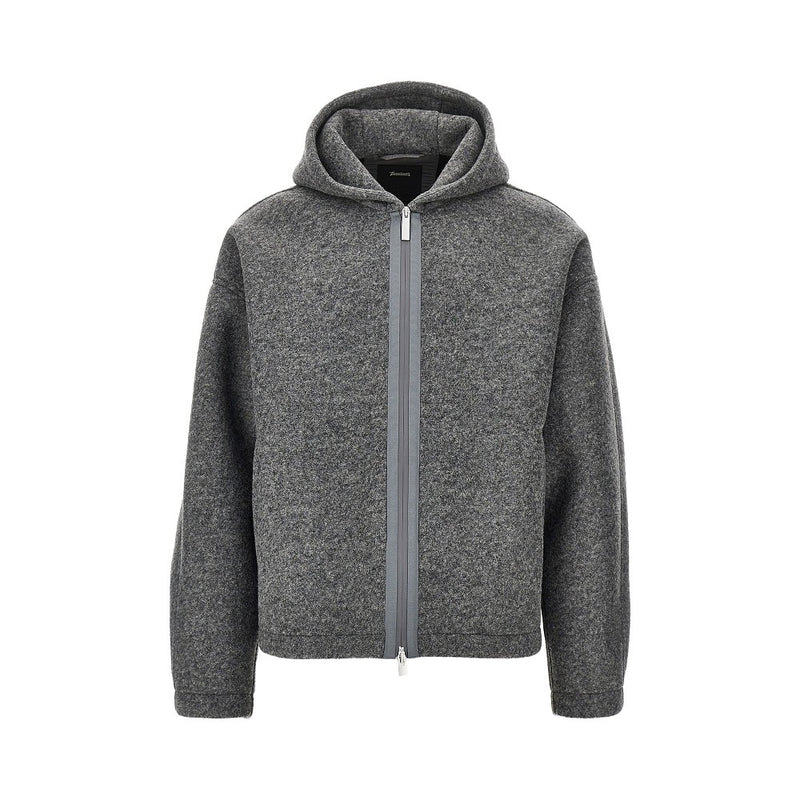 Herno Laminar Herno Laminar Wool-blend Blouson Jacket Grey - World Class Fashion