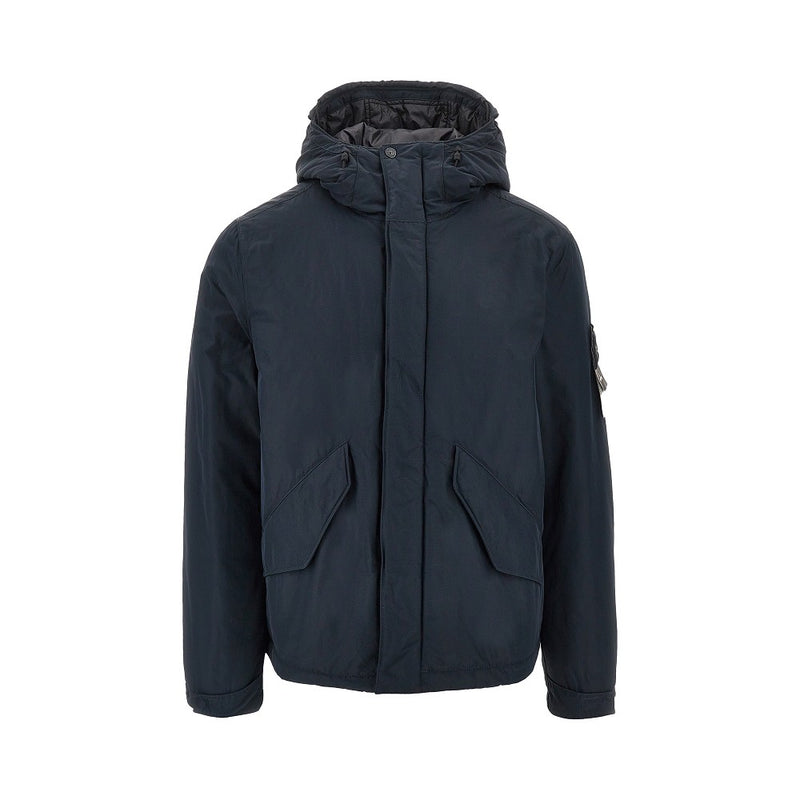 Stone Island Stone Island Nylon Micro Twill Down Jacket Blue - World Class Fashion