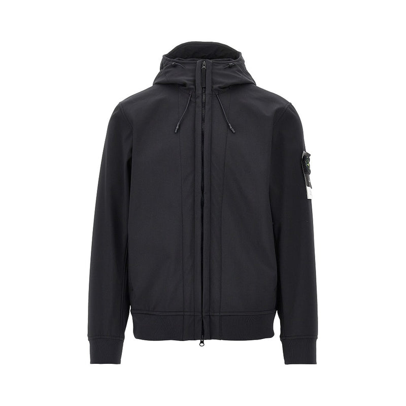 Stone Island Stone Island Soft Shell-r E.dye Technology Jacket Black - World Class Fashion