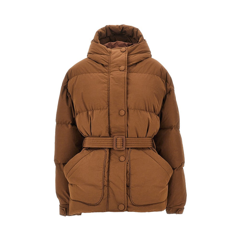 Ienki Ienki Ienki Ienki Michlin Belted Down Jacket Brown - World Class Fashion
