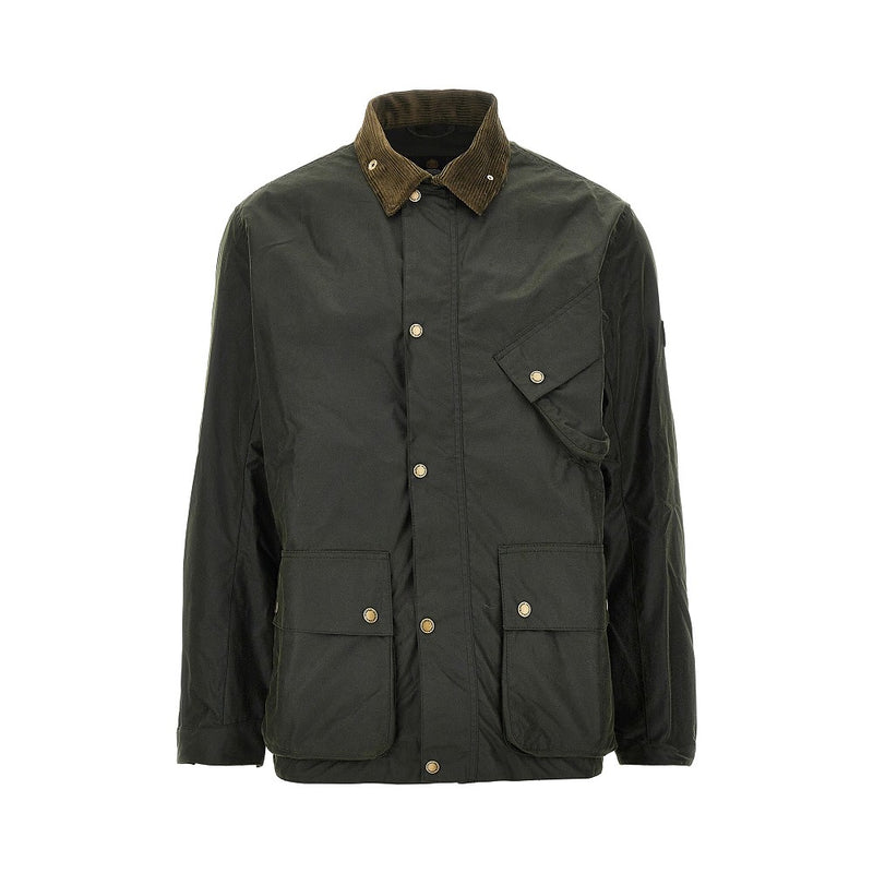 Barbour International Barbour International Brake Line Wax Jacket Green - World Class Fashion