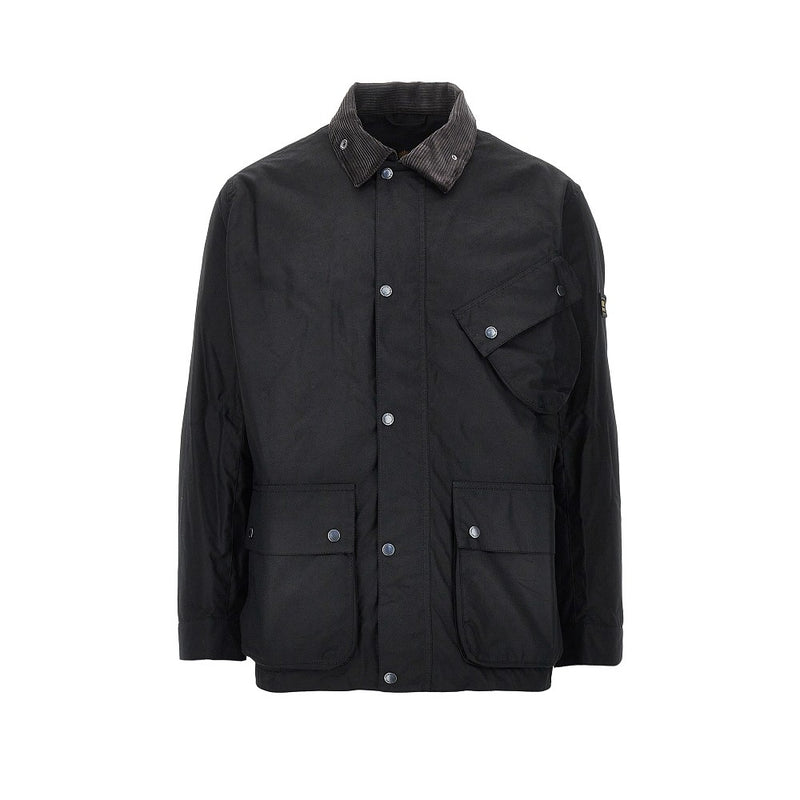 Barbour International Barbour International Brake Line Wax Jacket Black - World Class Fashion