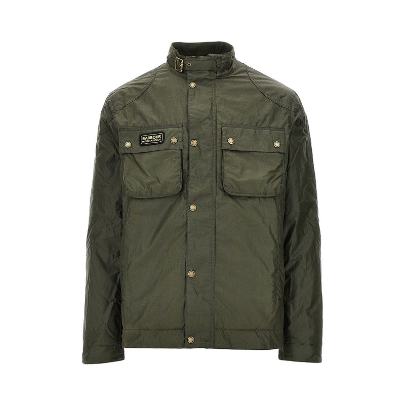 Barbour International Barbour International Merton Waxed Jacket Green - World Class Fashion